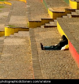 Photo of a man, alone