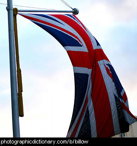 Photo of a billowing flag