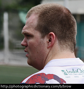 Man with a prominent brow.