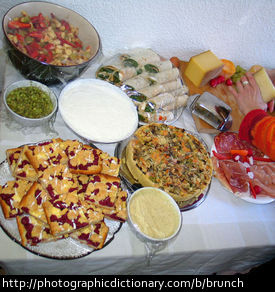 A table set for brunch.