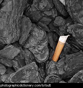 Photo of a cigarette butt