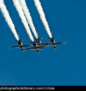 Photo of planes flying close together