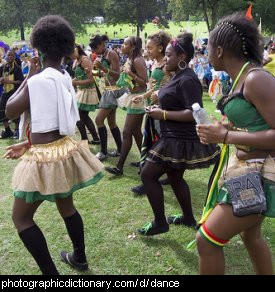 Photo of some women dancing