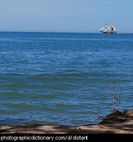 Photo of a ship in the distance