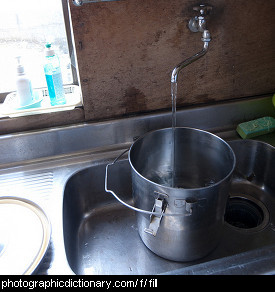 Photo of a bucket being filled