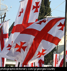 Photo of the Georgian flag