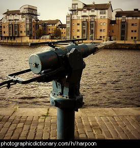 Photo of a harpoon