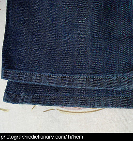 Photo of jeans hem