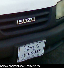 Photo of an Isuzu badge