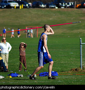 Photo of a man with a javelin