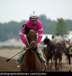 Photo of a jockey