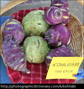 Kohlrabi.