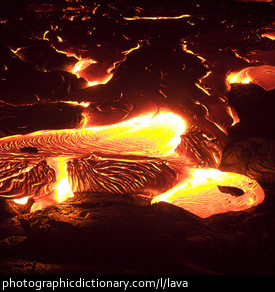 Photo of lava