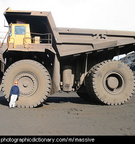 Photo of a massive truck