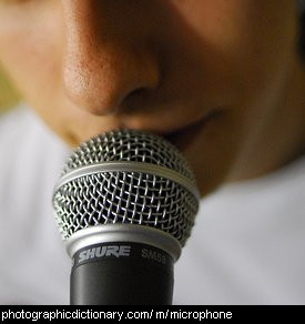 Photo of a microphone