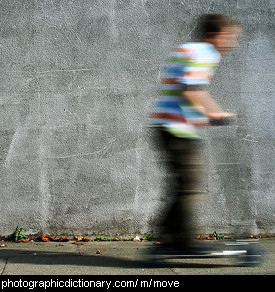 Photo of a boy on a scooter