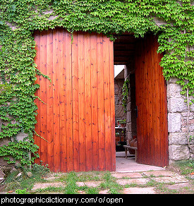 Photo of an open door