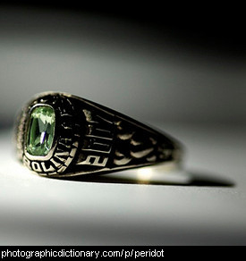 Photo of a peridot ring