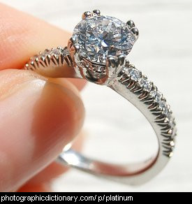 Photo of a platinum ring