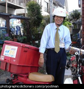 Photo of a postman