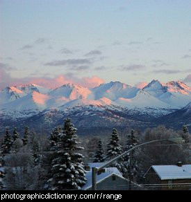 Photo of a mountain range