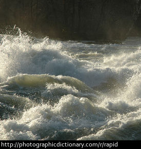 Rapid river water.