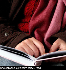 Photo of someone reading a book