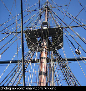 Photo of a ship's rigging