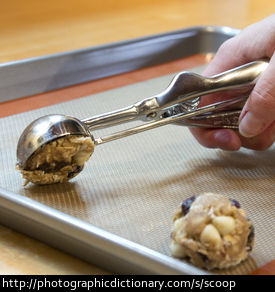 Photo of scoops of cookie batter