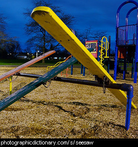 Photo of a seesaw or teeter totter