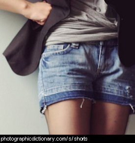 Photo of a woman wearing shorts