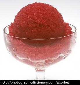 Raspberry sorbet.