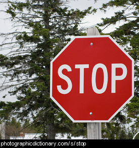 Photo of a stop sign