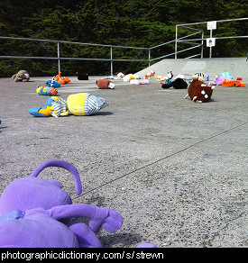 Photo of strewn toys