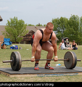 Photo of a strong man.