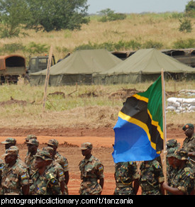 Photo of a Tanzanian flag