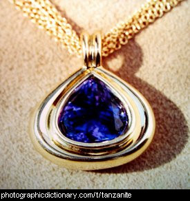 Photo of a tanzanite necklace