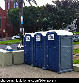 Photo of temporary toilets