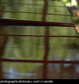 Photo of varnished wood